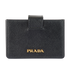Prada Accordion Cardholder, &pound;160, Accessories, Black, Leather, Front view